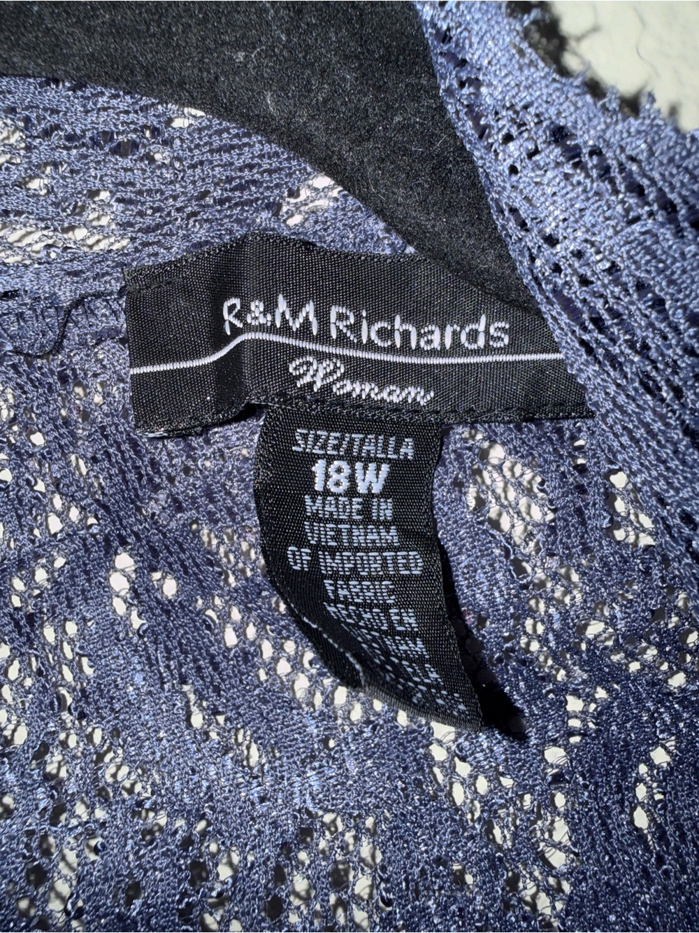 R&M Richards Blue Lace Sequin Evening Jacket & Shell Set - Picture 6 of 6